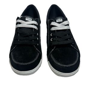 KEDS Vollie Sneakers Women’s Walking Shoes Size 7 Black Canvas Suede Tie Up Soft